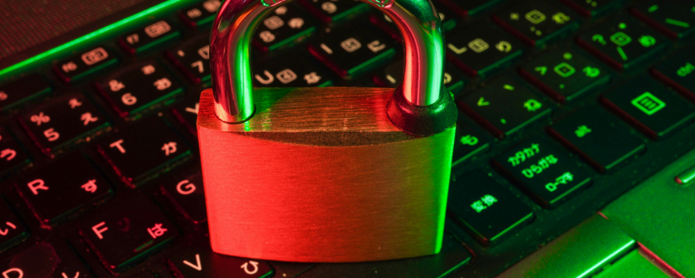 padlock on keyboard